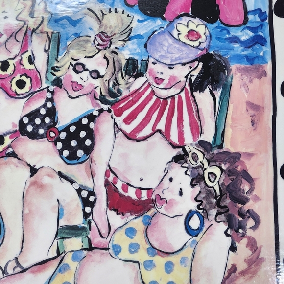 BECCA SPEIGHT LAMINATED PHOTO OF WOMAN AT THE BEACH 17" X 11" - Picture 3 of 8